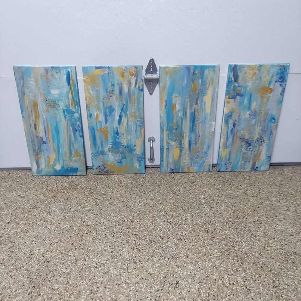 Molly & Kerry, 2016, 48"W x 24"H Signed Original Canvas Oil Painting Abstract